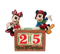 enesco figurine du calendrier de noel disney mickey and minnie