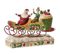 Enesco Figurine Elfe Jim Shore avec traîneau du Père Noël