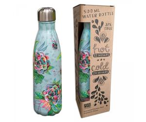 Enesco Gourde Isotherme Acier Inoxydable 500 ml - Design Fleurs Michelle Allen