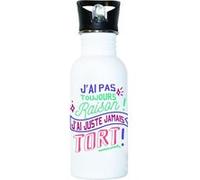 Enesco Gourde Sport blanche en Aluminium Jamais tort - 500 ml Blanc G