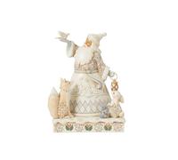 Enesco Heartwood Creek by Jim Shore Figurine Père Noël avec colombes et Lanterne Blanc