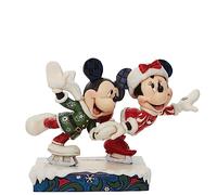Enesco Jim Shore 6010871 Figurine de Patinage sur Glace Disney Mickey et Minnie 12,7 cm