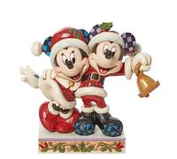 Enesco Jim Shore Disney Traditions 6013058 Figurine Mickey et Minnie Père Noël 17 cm