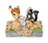 Enesco Jim Shore Disney Traditions Figurine Bambi et Ses Amis en Fleurs 10,2 cm