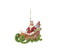 Enesco Jim Shore Heartwood Cr coration de Noël à suspendre Père Noël en pain d'épice Multicolore 7,6 cm