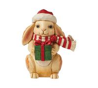 Enesco Jim Shore Heartwood Creek Figurine Miniature de Lapin de Noël, 9,5 cm, Multicolore
