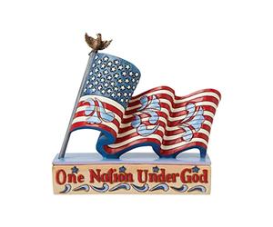 Enesco Jim Shore Heartwood Cr rapeau Patriotique d'une Nation, 14 cm de Long, Multicolore