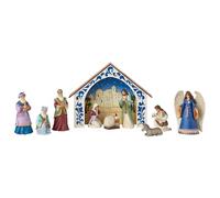 Enesco Jim Shore Heartwood Cr nsemble de Figurines inspirantes de la Nativité Crèches de Noël Raison de la Saison Différentes Tailles Multicolore