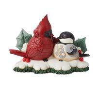 Enesco Jim Shore Heartwood Cr igurine Cardinal et mésanges des Quatre Saisons