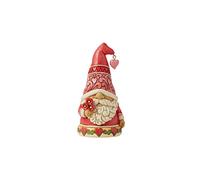 Enesco Jim Shore Heartwood Creek Figurine de Nain d'amour et de cœurs Tenant des Fleurs, 12,7 cm, Multicolore