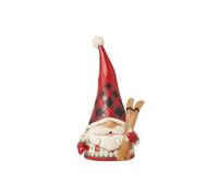 Enesco Jim Shore Heartwood Creek Highland Glen Gnome tenant des skis, 16 cm, multicolore