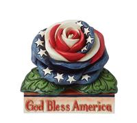 Enesco Jim Shore Mini Figurine Rose Patriotique, 7,2 cm de Hauteur