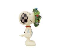Enesco Jim Shore Peanuts Figurine Miniature Snoopy dans Une Couronne Multicolore