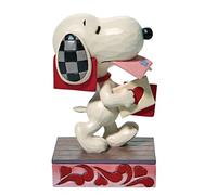 Enesco Jim Shore Peanuts Figurine Snoopy tenant la Saint-Valentin, 12 cm, multicolore
