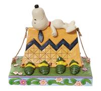 Enesco Jim Shore Peanuts Snoopy and Woodstock Figurine de Camping 16,7 cm