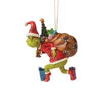 Enesco Jim Shore The Grinch Décoration à Suspendre sur la Pointe des Pieds, 11,3 cm de Haut, Multicolore pour Noël