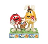 Enesco M&M's by Jim Shore Figurine de personnages rouges et jaunes avec œufs de Pâques, 15 cm, multicolore
