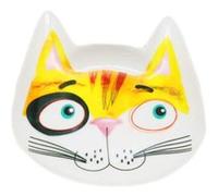 ENESCO Mini coupelle Le Chat en Céramique - 11 x 11 x 1.7 cm BLANC G