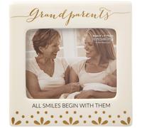 Enesco Notre nom est Mud Grandparents Smile Cadre photo en c ramique 4x5 Mu