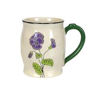 Enesco Our Name is Mud Tasse à café peinte à la main Motif fleurs Multicolore 445 ml