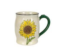 Enesco Our Name is Mud Tasse à café peinte à la main Motif tournesol Multicolore 445 ml