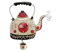 Enesco P1706 Horloge, bulliteur à thé, 35 cm, résine, Multicolore, 28 x 28 x 35,6 cm