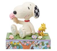 Enesco Peanuts by Jim Shore Figurine Snoopy et Woodstock Eating Ice Cream 13 cm Multicolore