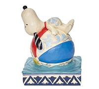 Enesco Peanuts by Jim Shore Figurine Snoopy se prélassant sur Un Ballon de Plage, 11,7 cm, Multicolore
