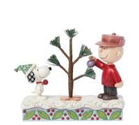 Enesco Peanuts by Jim Shore Snoopy et Charlie Brown a Special Tree Figurine Multicolore 14 cm