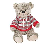 ENESCO-Peluche pull rouge coloris beige - 40 cm