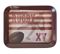 ENESCO Plateau vide poche Mélamine Rugby Multicolore G