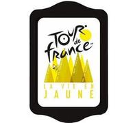 ENESCO Plateau vide poche Tour de France en métal jaune et blanc 21 x 14 cm BLANC G
