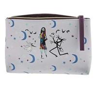 ENESCO Pochette cosmétique Jack, Sally et Zéro - En similicuir - Hauteur 13 cm - Largeur 21 cm - Profondeur 5.5 cm BLANC G