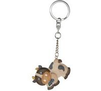 ENESCO Porte clefs Vache - En bois et métal - Dim : 5 cm (hors anneau) marron G