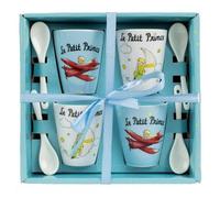 Enesco Set de 4 tasses à café et cuillères Le Petit Prince (Avion, Lune)