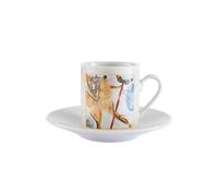 ENESCO Set expresso Collection Musée Dali - Extravaganza - En céramique - Tasse H. 6 cm - D. 5.5 cm - Soucoupe D. 12 cm