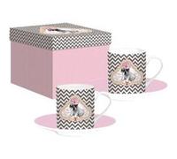 ENESCO Set expresso Eccentric Dog BLANC ET ROSE G