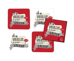 Enesco Sets 4 sous Verres VIN Valeur