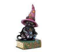 Enesco Statuette de Chat Noir Assis sur Un Livre de Sorts