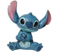 ENESCO Statuette de collection Stitch en résine aspect bois - Hauteur 8.5 cm - Largeur 8 cm - Profondeur 4.5 cm BLEU G