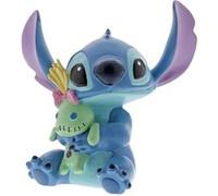 ENESCO Statuette de collection Stitch et sa Poupée - En résine peinte à la main - 9 x 6 x 6 cm BLEU G