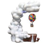 ENESCO Statuette Lumineuse LÀ-HAUT- Maison en Levitation - Hauteur 29 cm - Largeur 24 cm - Profondeur 14.5 cm BLANC G