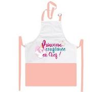 Tablier enfant pour la cuisine - Princesse confirmée en chef - 50 x 58 cm