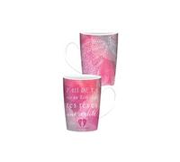 ENESCO Tasse en céramique Fais de ta vie - H. 10,5 cm - D. 7,5 cm