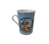ENESCO Tasse en céramique J'aime la côte d'Azur - 10 x 7.5 cm BLEU