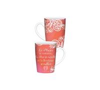 ENESCO Tasse en céramique Le Plaisir - H. 10,5 cm - D. 7,5 cm