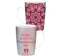 ENESCO Tasse en céramique You Are An Angel Un peu... - Hauteur 10.5 cm - Diamètre 7.5 cm ROSE G