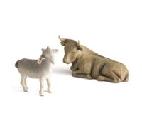 Enesco Willow Tree 26180 Figurine Crèche Boeuf et Chèvre, Beige | Prolonge la crèche de Noël Willow Tree conçue par l'artiste Susan Lordi, souvenir d'héritage, à exposer sur une étagère ou