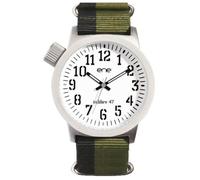 eneWatch UE72180 - Montre Hommes - Bracelet en nylon vert et blanc - Quartz Analogique