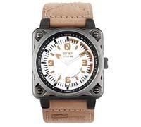 eneWatch UE72432 - Montre Hommes - Bracelet en cuir marron clair - Quartz Analogique